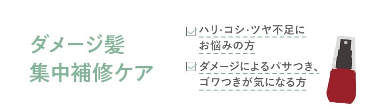 ダメージ髪集中補修ケア
