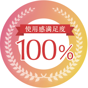 使用感満足度100%