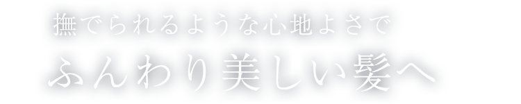 撫でられるような心地よさでふんわり美しい髪へ