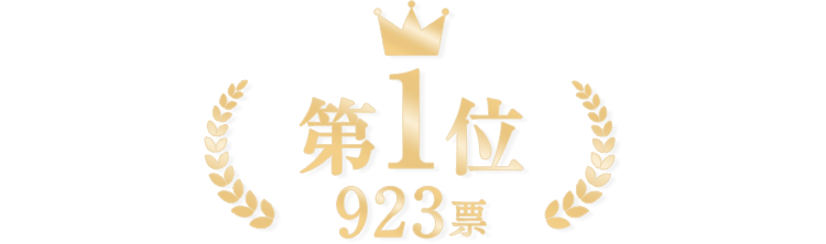 第1位 923票