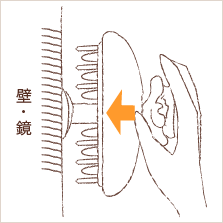 壁へのくっつけ方