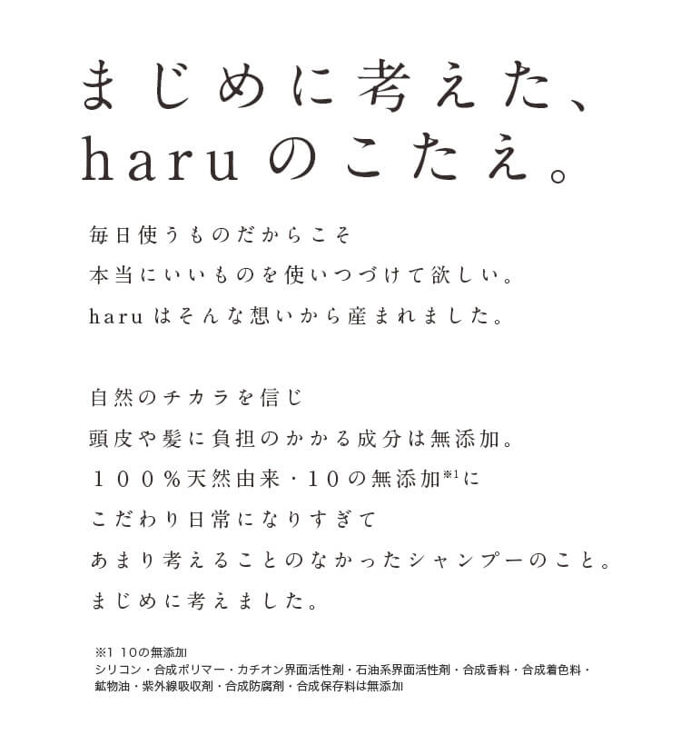 まじめに考えた、haruのこたえ