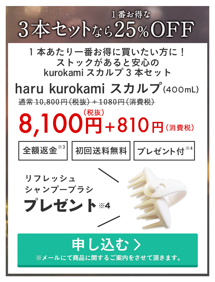 3本セットなら25%OFF 1本あたり2700円